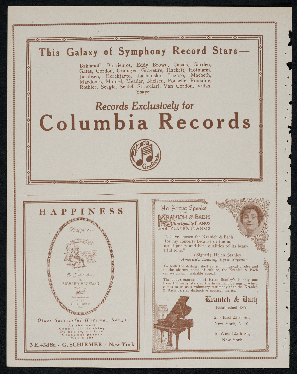 New York Philharmonic, January 28, 1921, program page 6