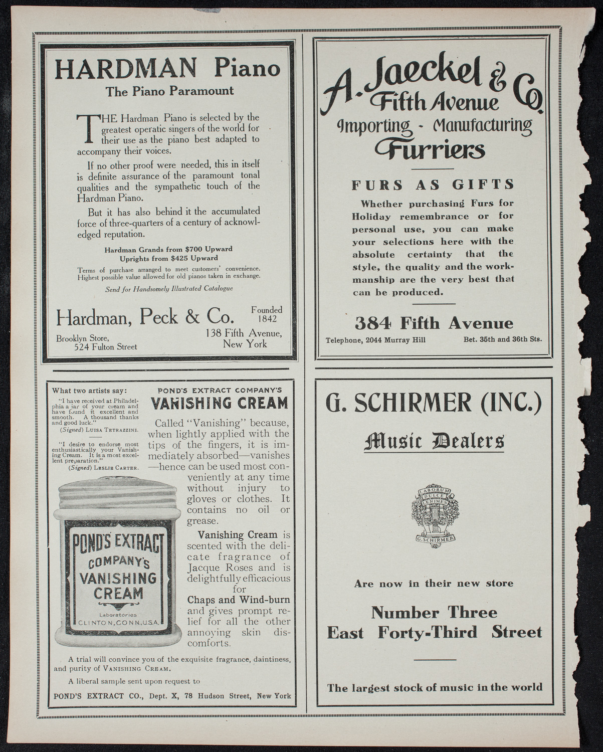 Volpe Symphony Society of New York, January 8, 1911, program page 8