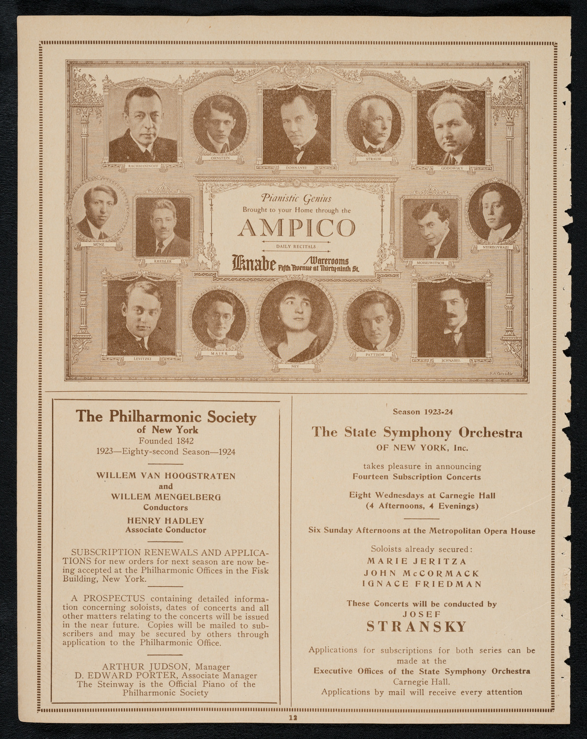 Kriens Symphony Club, May 19, 1923, program page 12