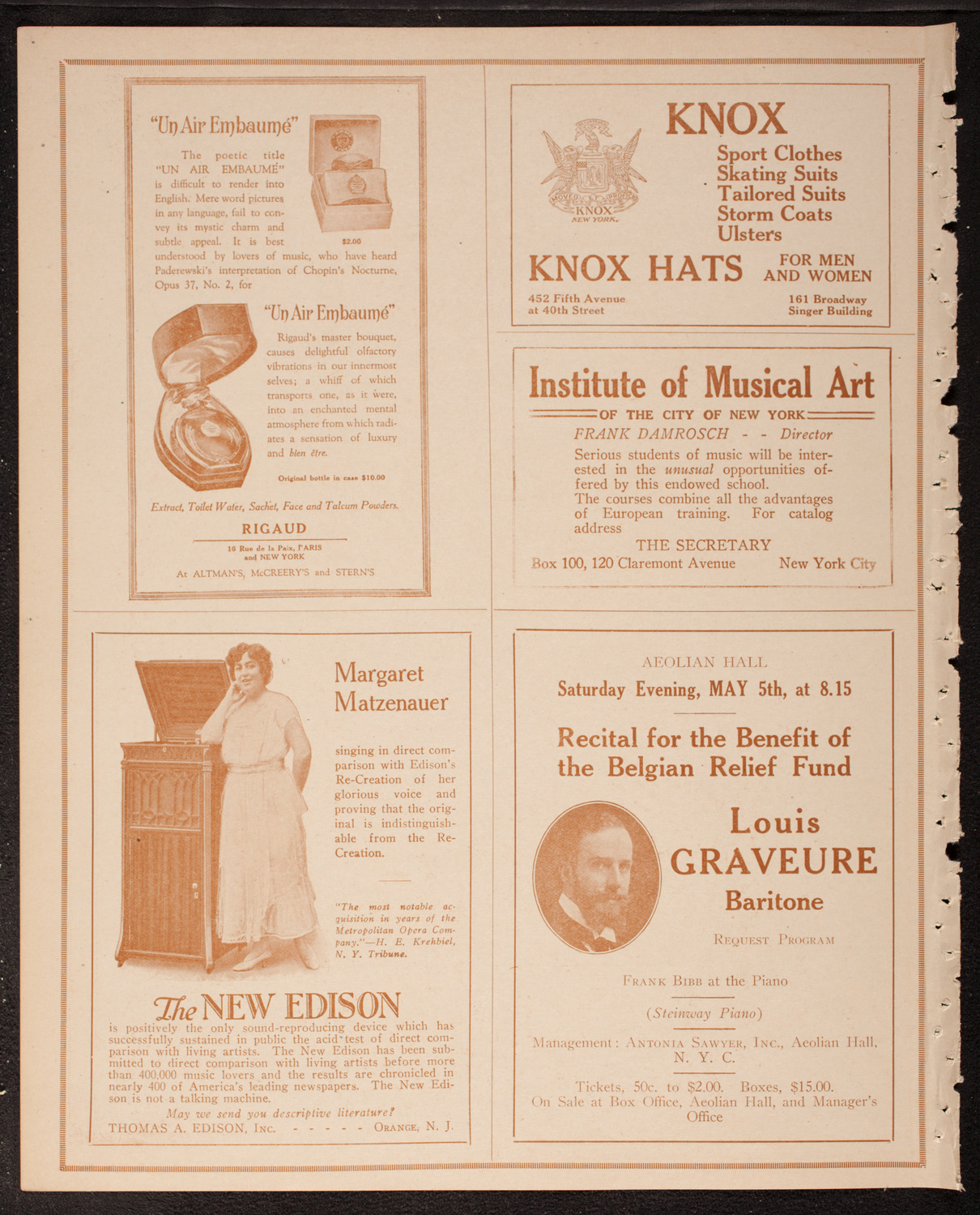 Kriens Symphony Club, April 28, 1917, program page 2