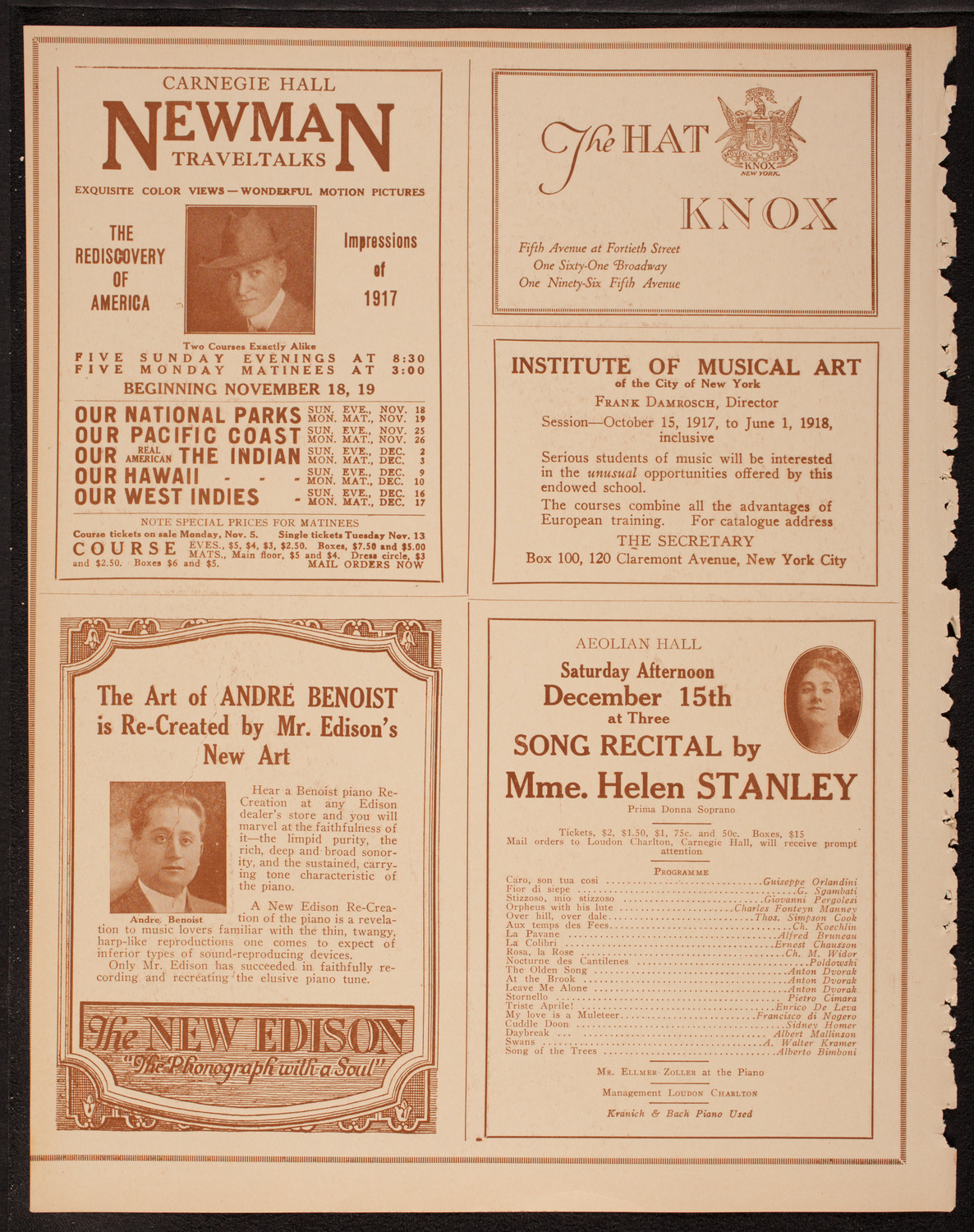 New York Philharmonic, November 16, 1917, program page 2