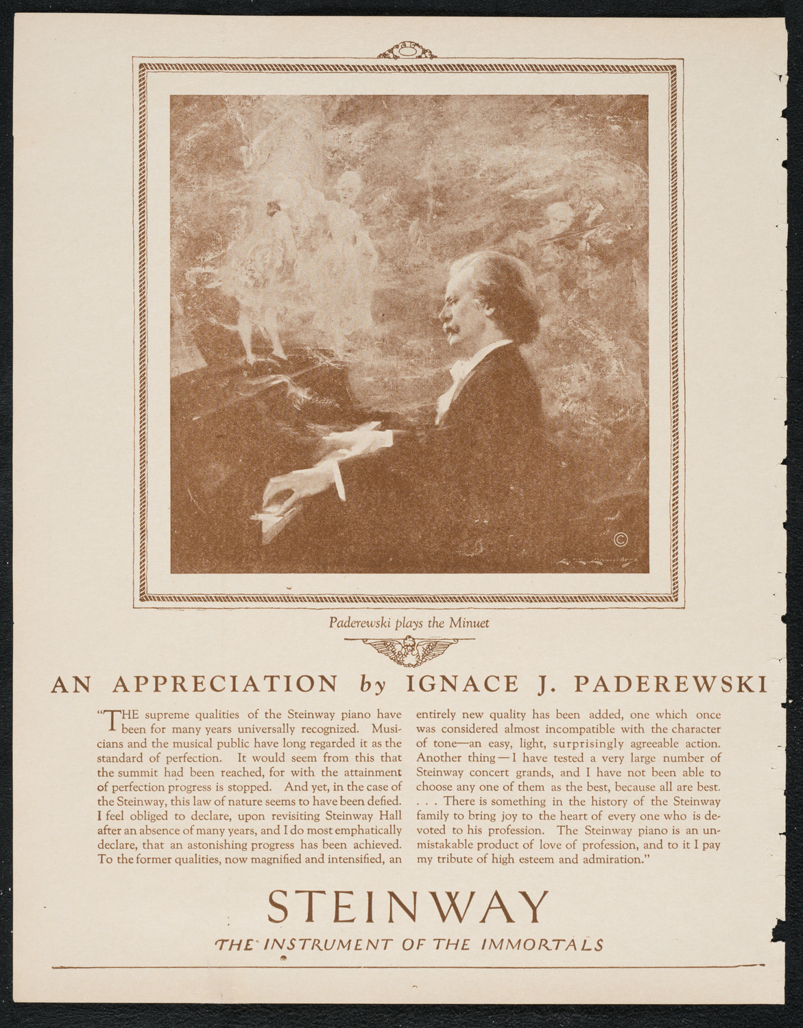 Ignacy Jan Paderewski, Piano, December 16, 1922, program page 4