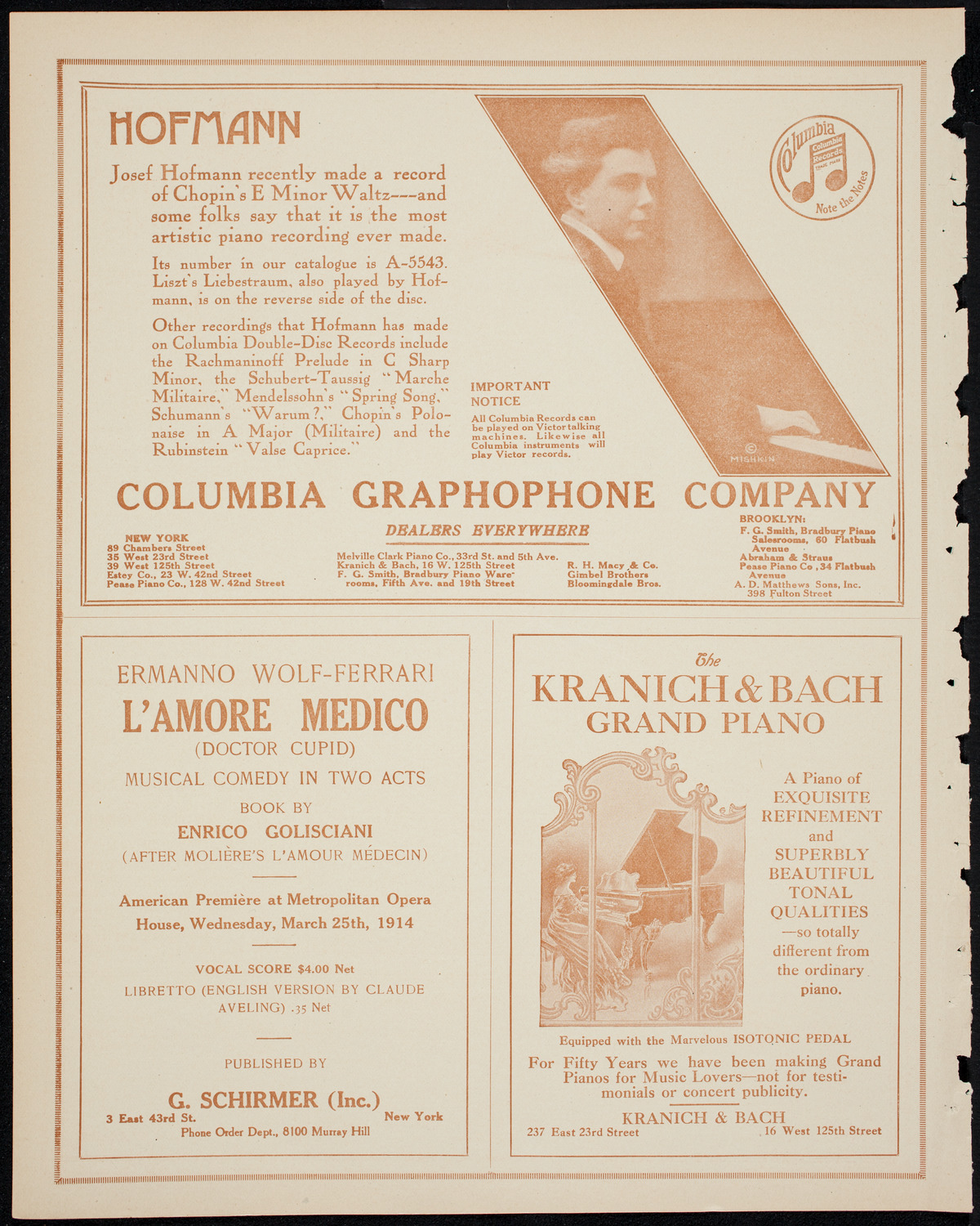 Clara Butt and Kennerley Rumford, March 31, 1914, program page 6