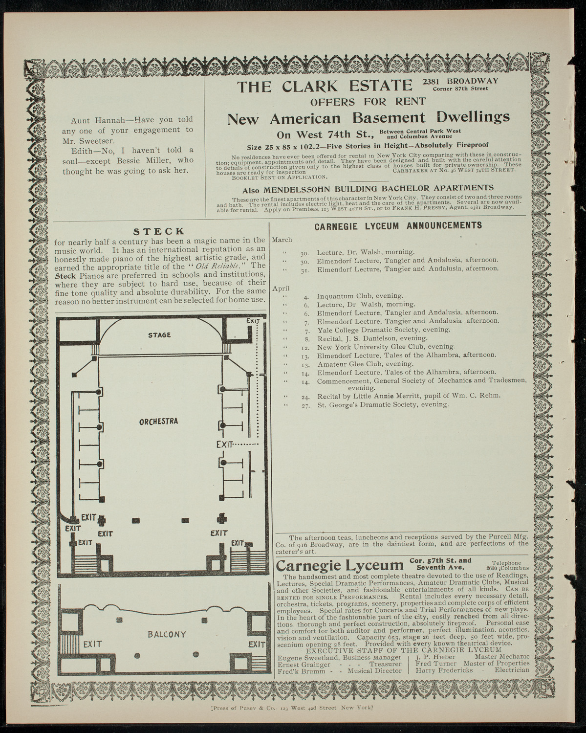 Miss Spence's School Society, March 29, 1905, program page 4