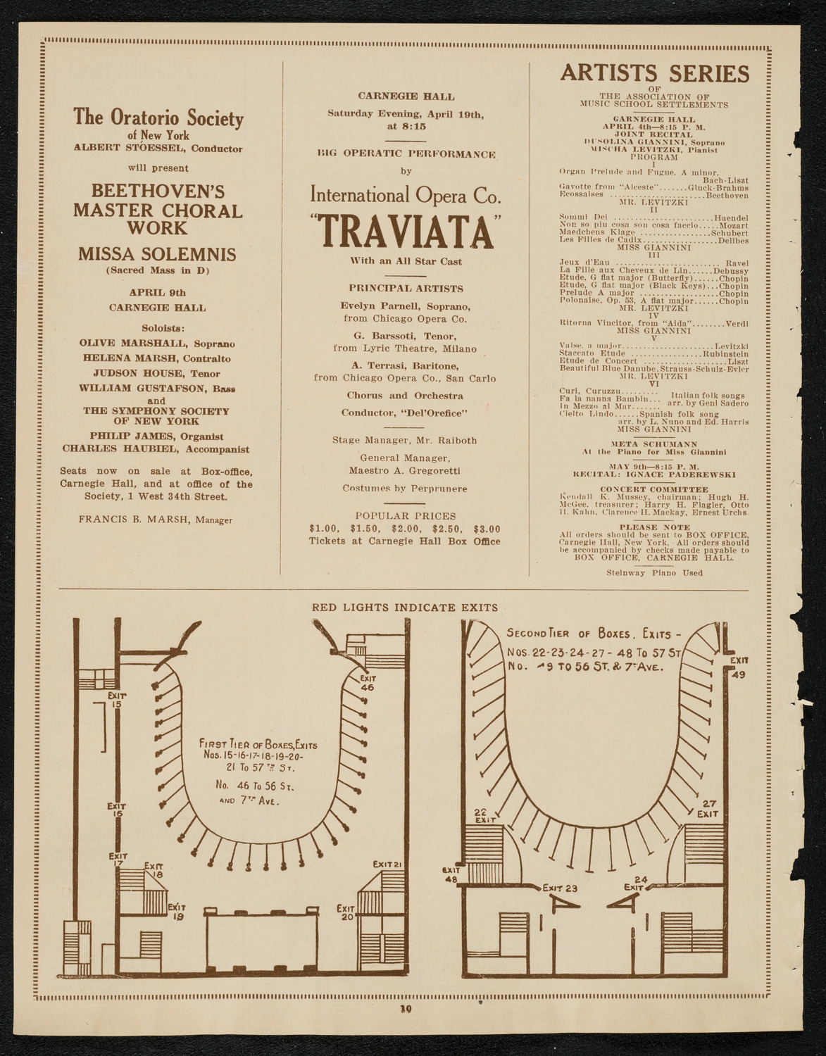 New York City Silver Jubilee Celebration, March 31, 1924, program page 10