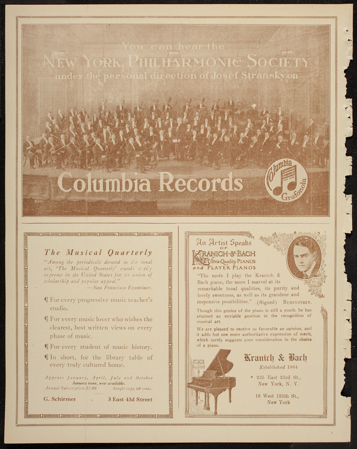 New York Philharmonic, February 27, 1920, program page 6