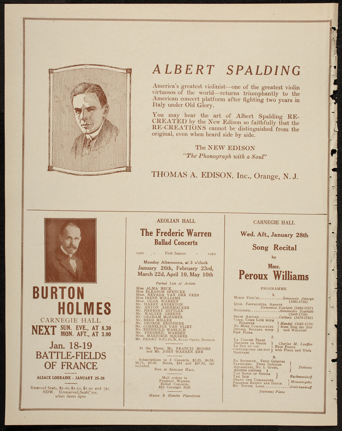New York Banks Glee Club, January 17, 1920, program page 2