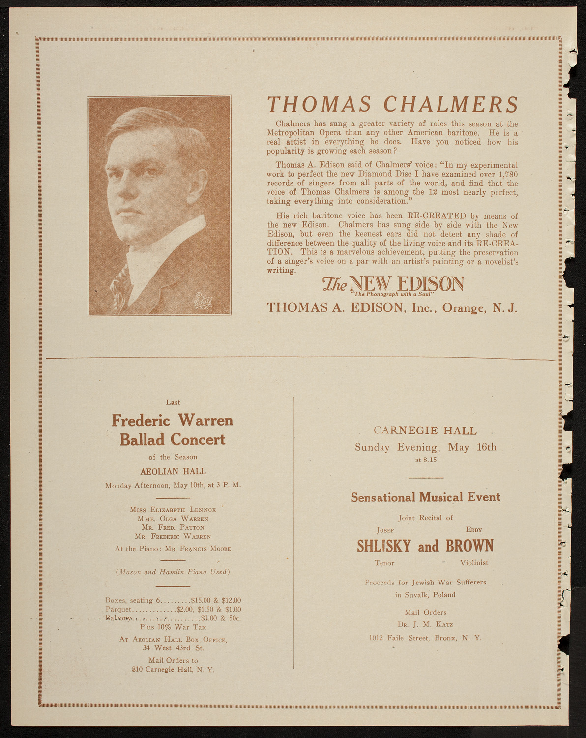 St. Olaf Choir, April 27, 1920, program page 2