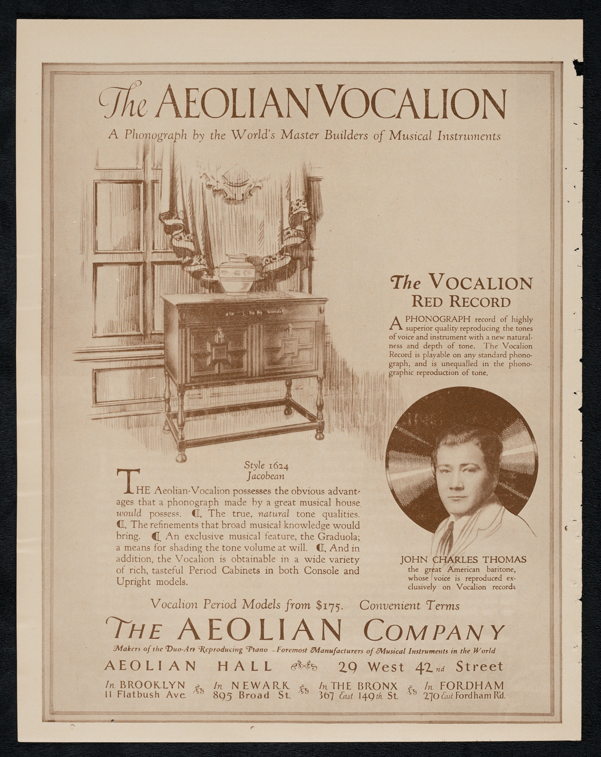 Jascha Heifetz, Violin, April 1, 1923, program page 2