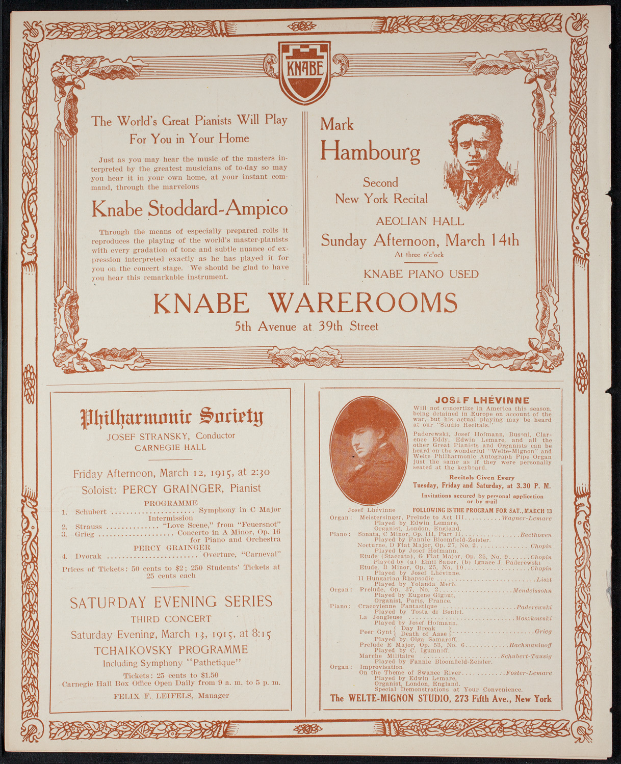 Debate: The War and What Caused It, March 9, 1915, program page 12