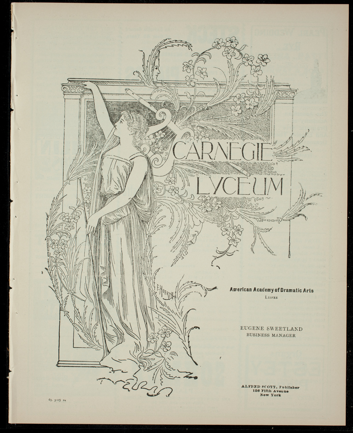 Young Men's Symphony Orchestra, March 13, 1904, program page 1