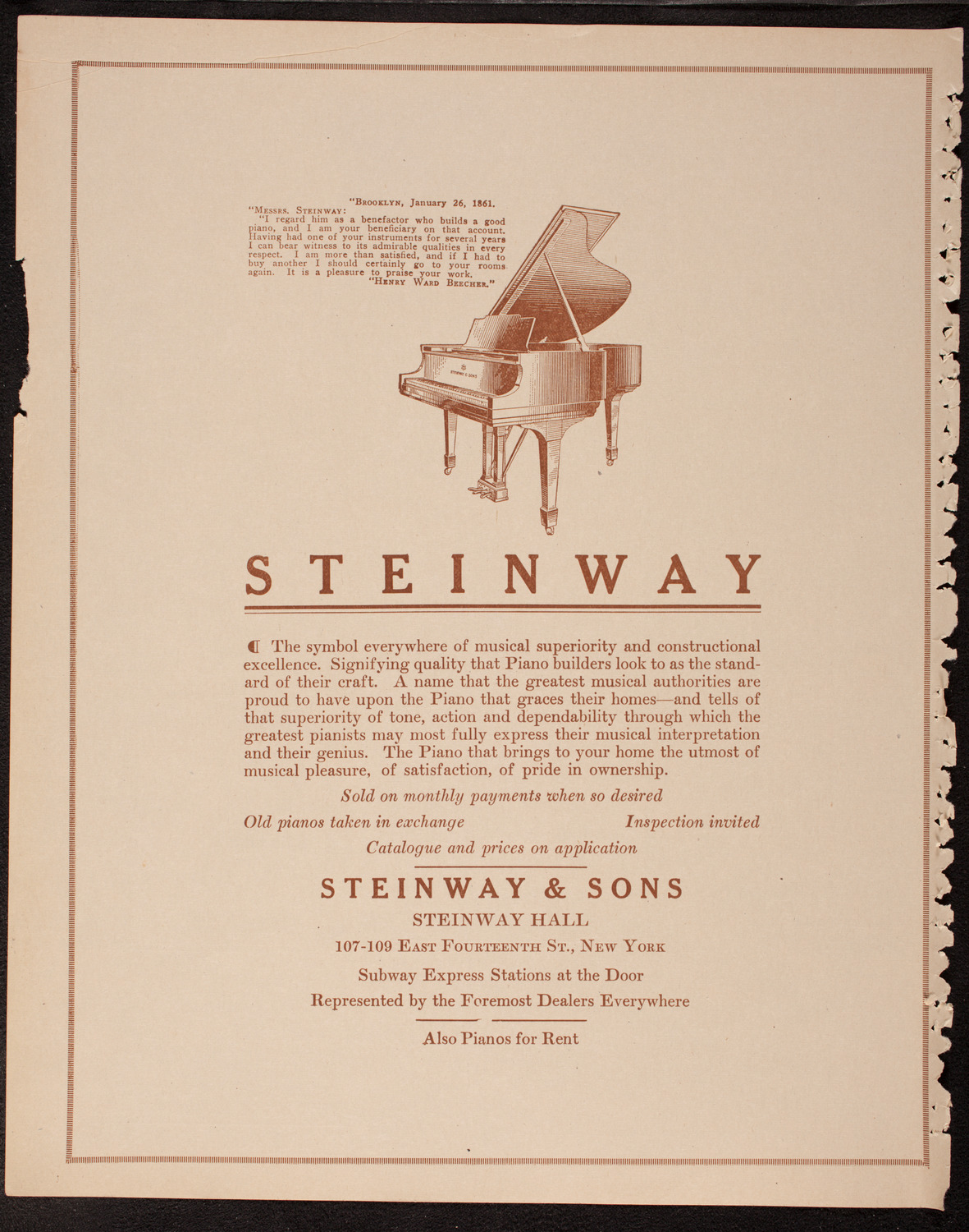 Oratorio Society of New York, December 30, 1919, program page 4
