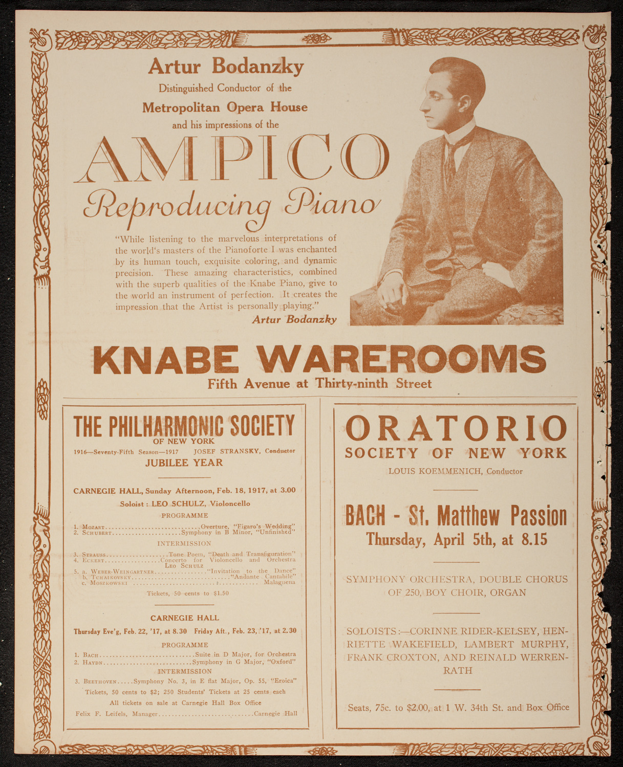 Boston Symphony Orchestra, February 15, 1917, program page 12