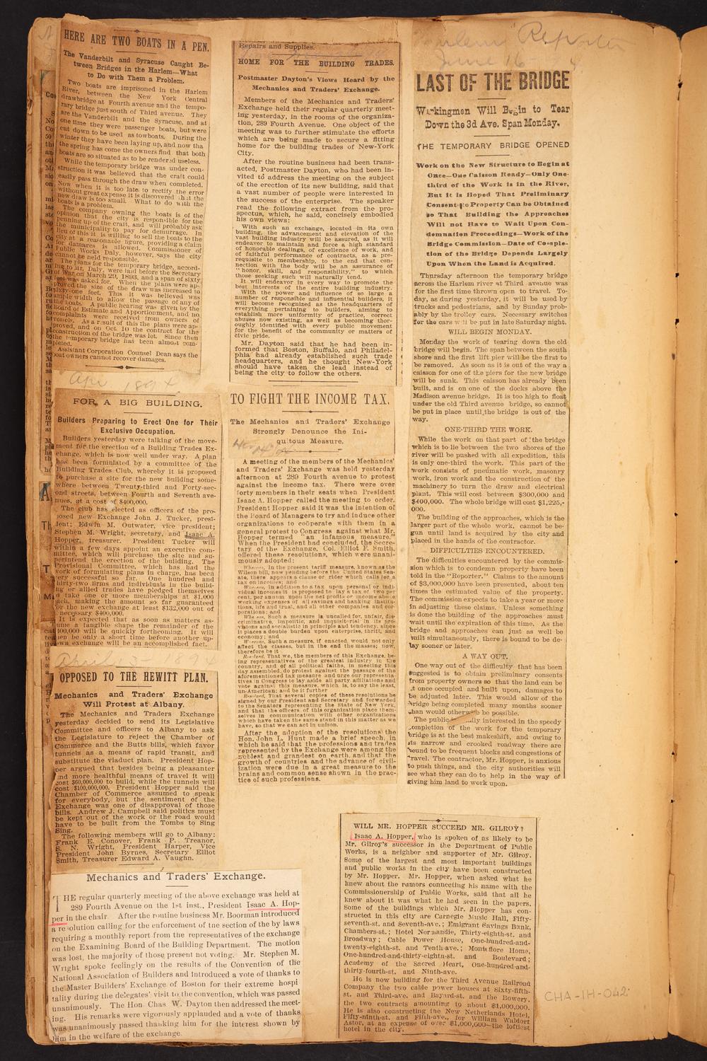 Isaac Hopper Scrapbook, page 42: 1894