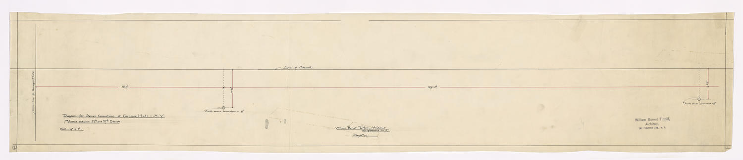 Diagram for sewer connections, May 10, 1917