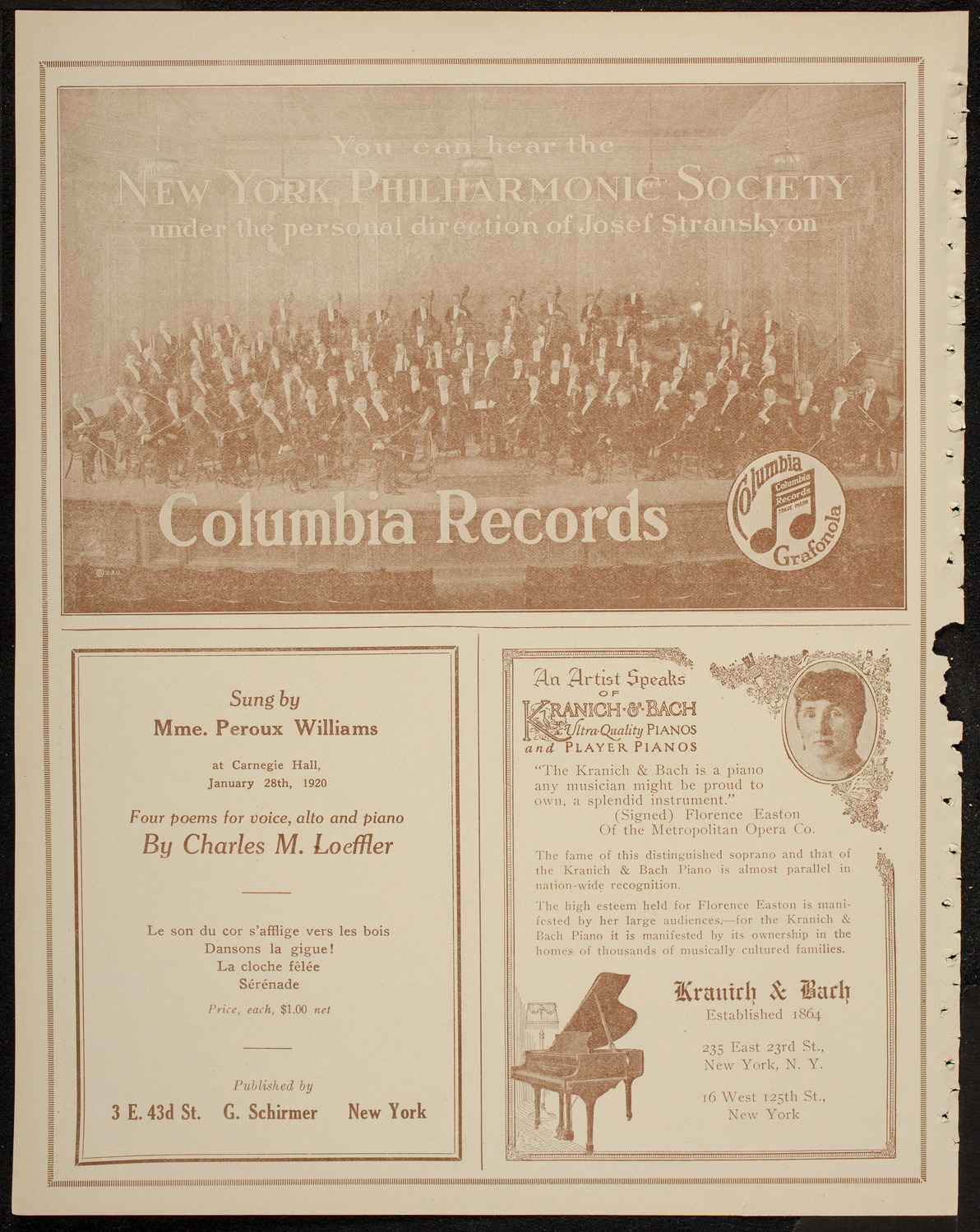 New York Philharmonic, February 12, 1920, program page 6