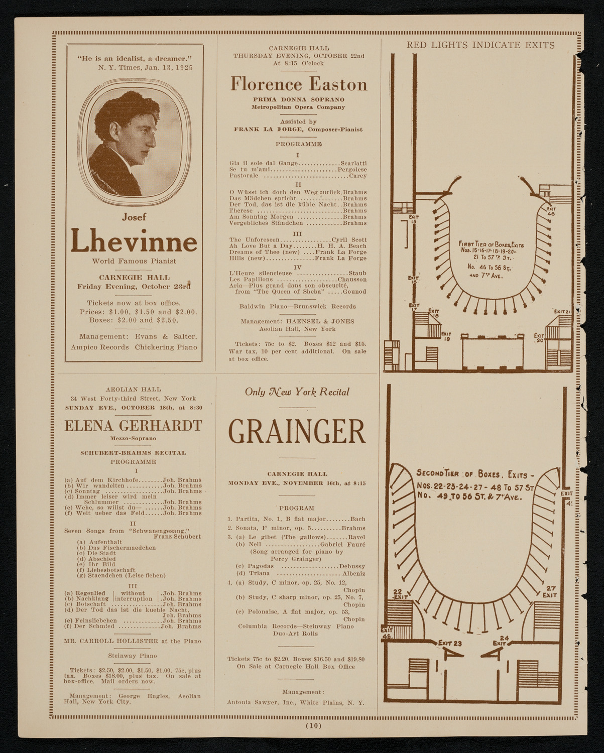 Francis MacMillen, Violin, October 19, 1925, program page 10