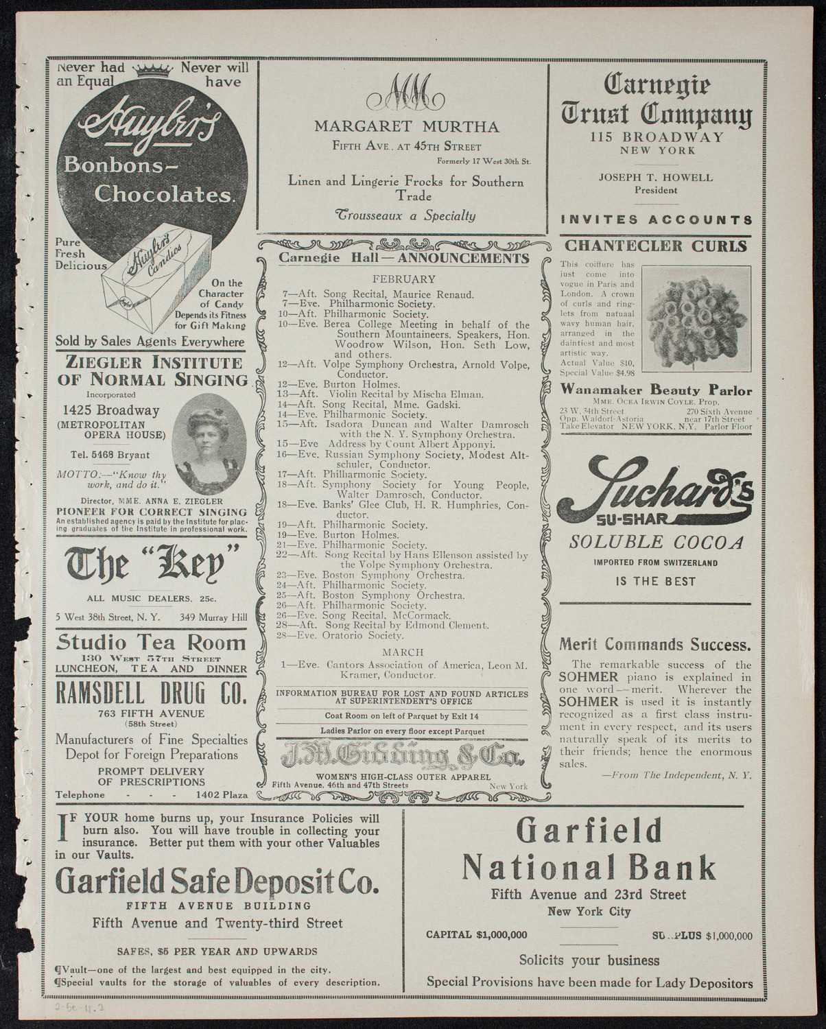 Burton Holmes Travelogue: Motor Journeys in Germany, February 5, 1911, program page 3