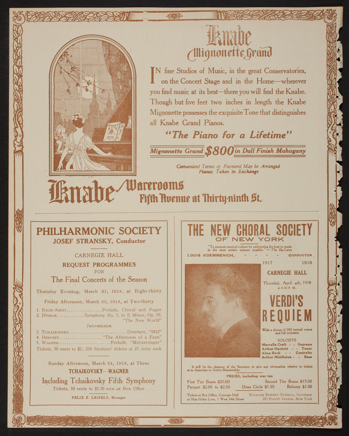 Eddy Brown, Violin, March 17, 1918, program page 12