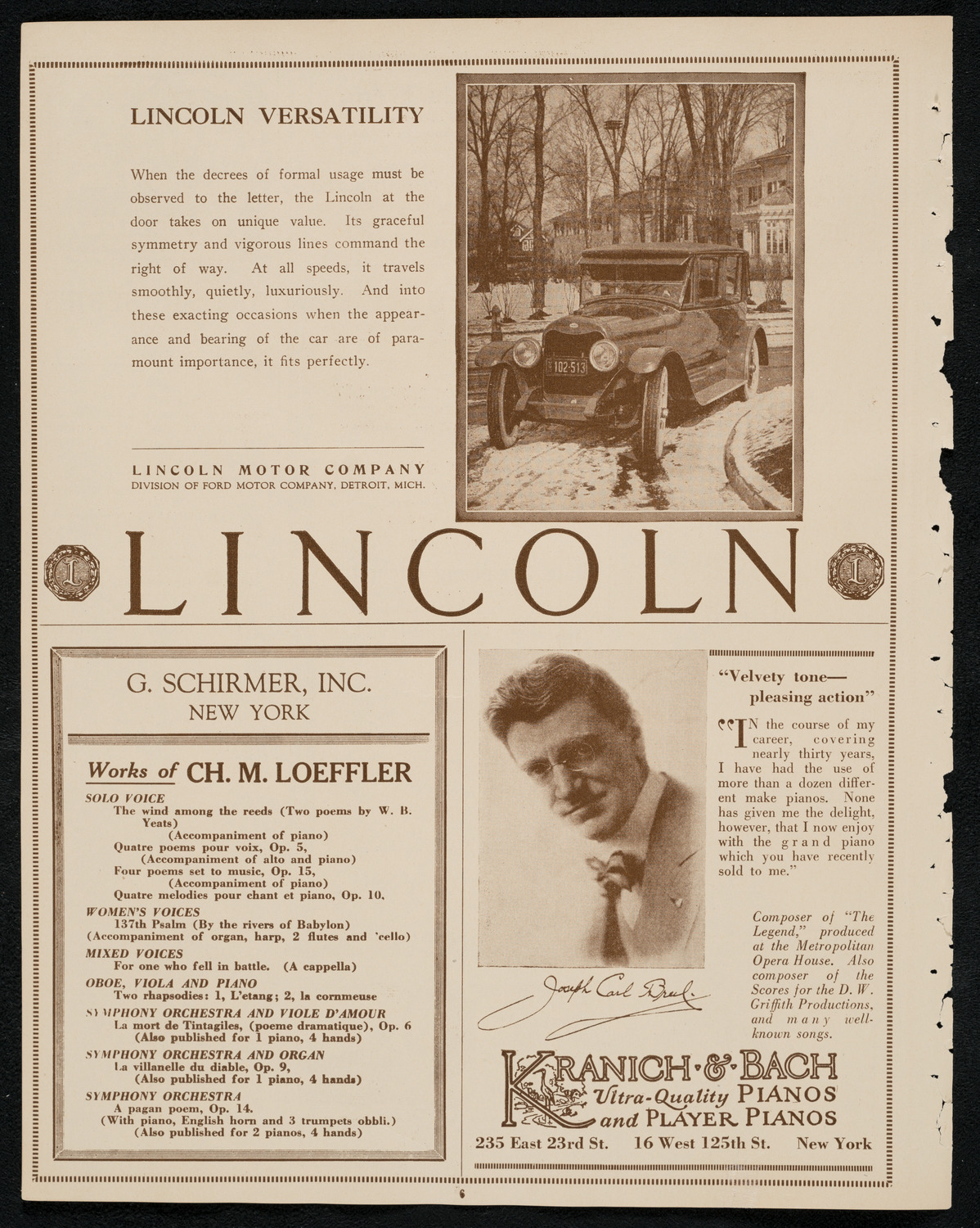 State Symphony Orchestra of New York, January 23, 1924, program page 6