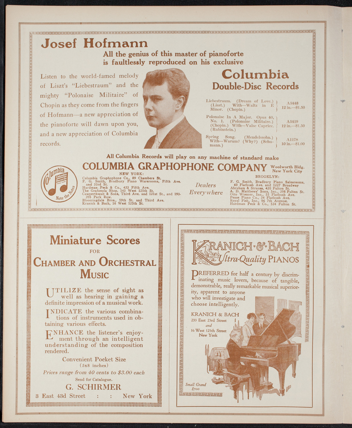 Ignacy Jan Paderewski, Piano, December 7, 1915, program page 6