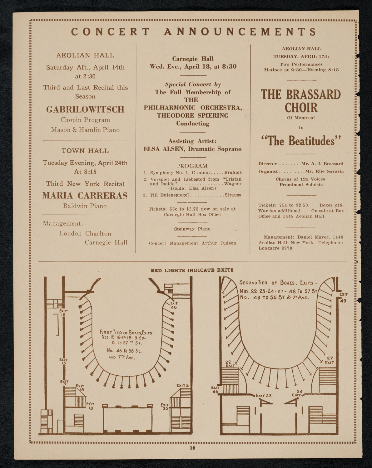 The Bakule Chorus of Prague, April 11, 1923, program page 10