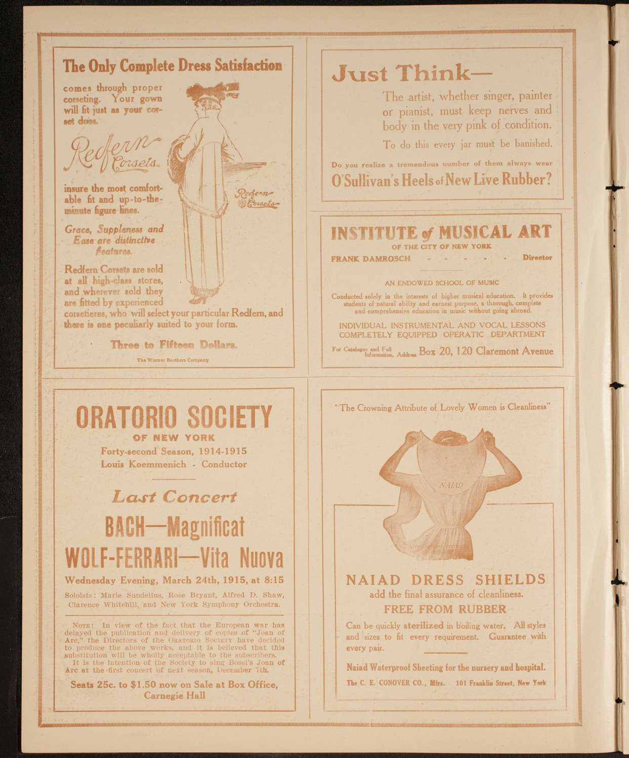New York Symphony Orchestra, February 4, 1915, program page 2