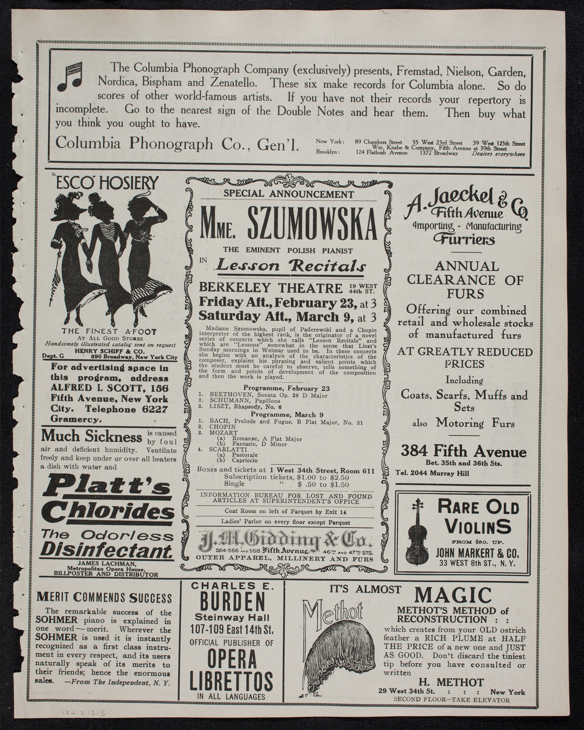 Burton Holmes Travelogue: Rio de Janeiro, February 12, 1912, program page 9