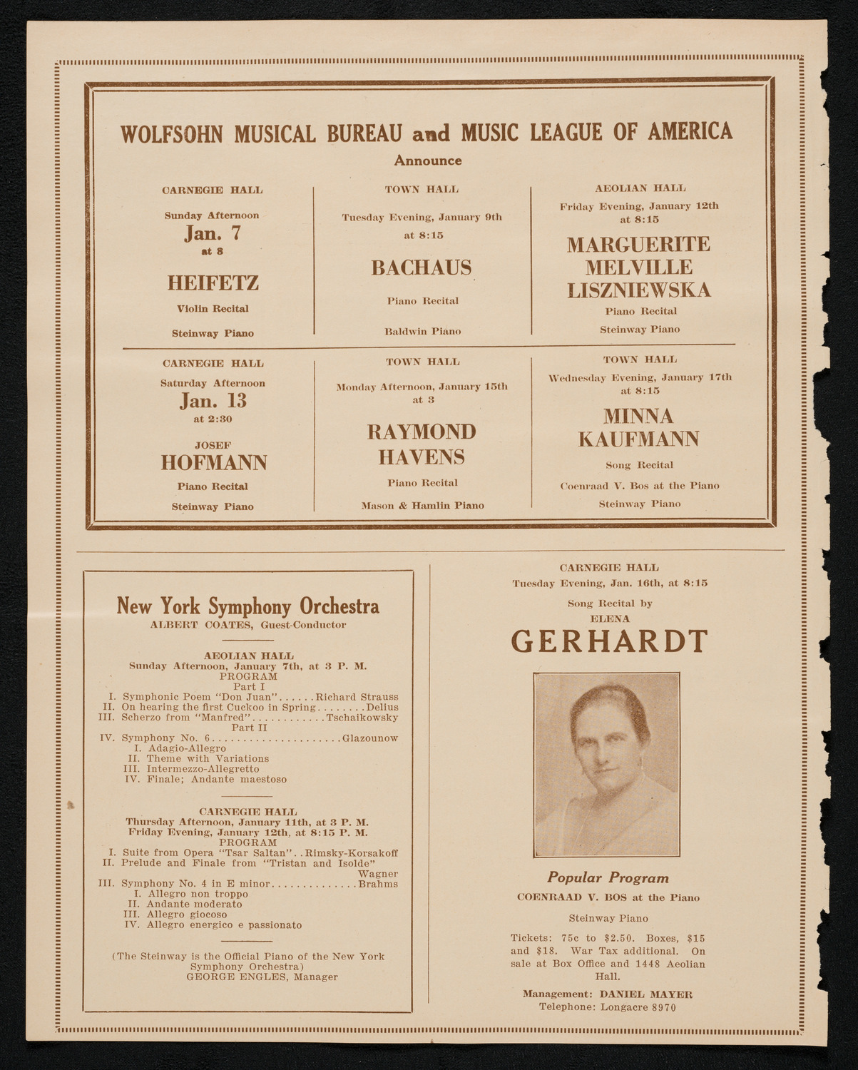 Maria Ivogun, Soprano, January 5, 1923, program page 8