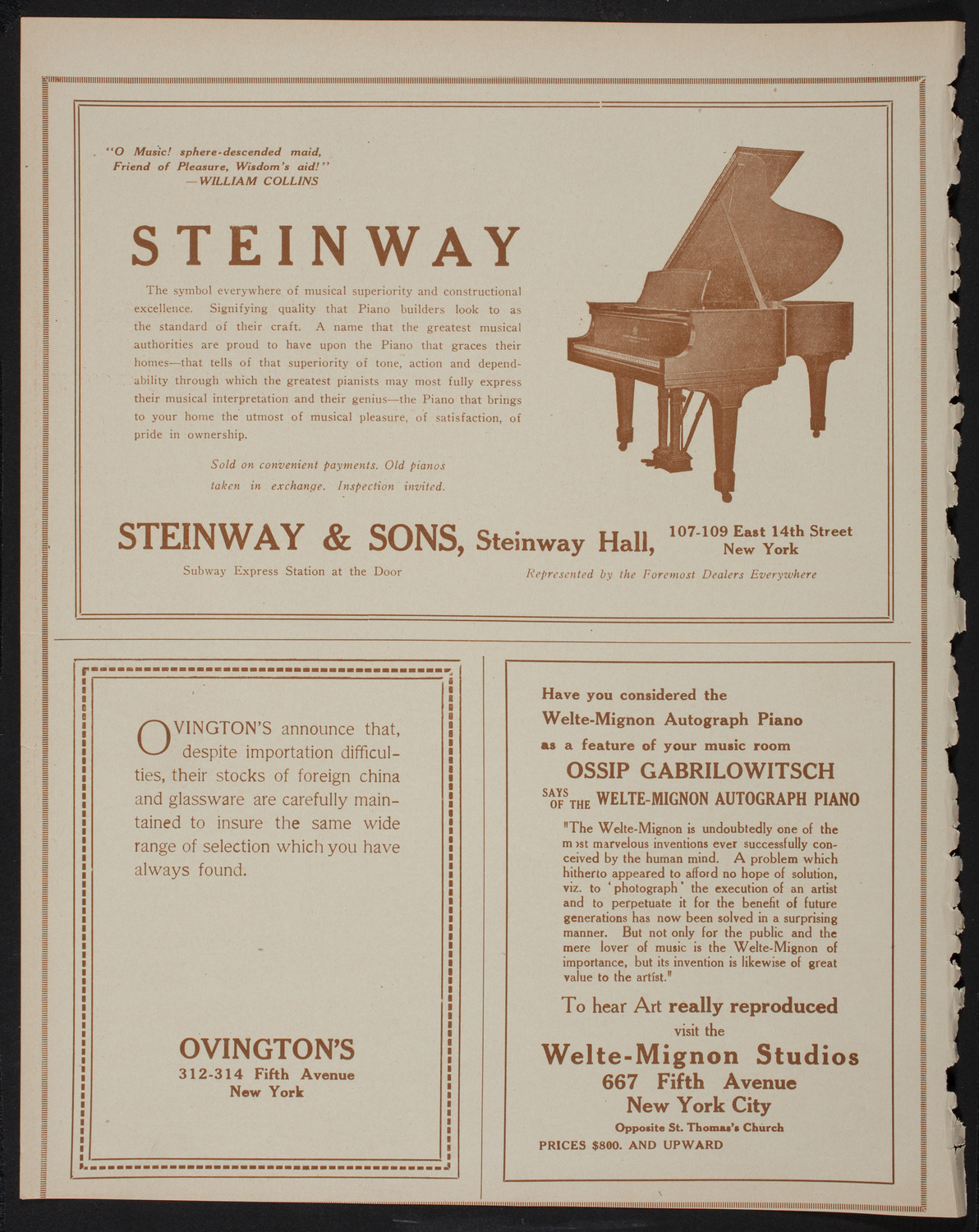 New York Philharmonic, January 6, 1918, program page 4