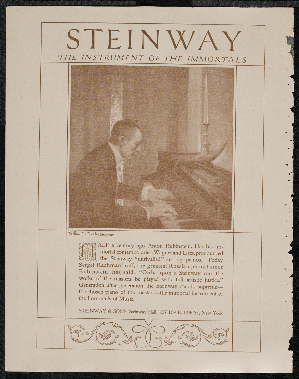 New York Philharmonic, March 11, 1921, program page 4