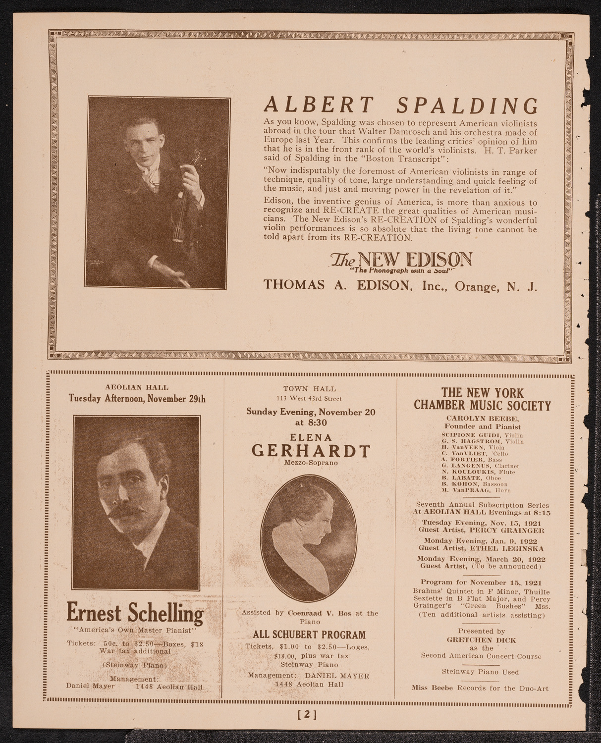 New York Area Methodist Episcopal Church Convention, November 14, 1921, program page 2