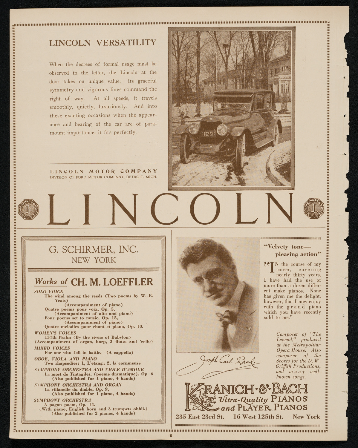 New York Philharmonic Students' Concert, January 21, 1924, program page 6