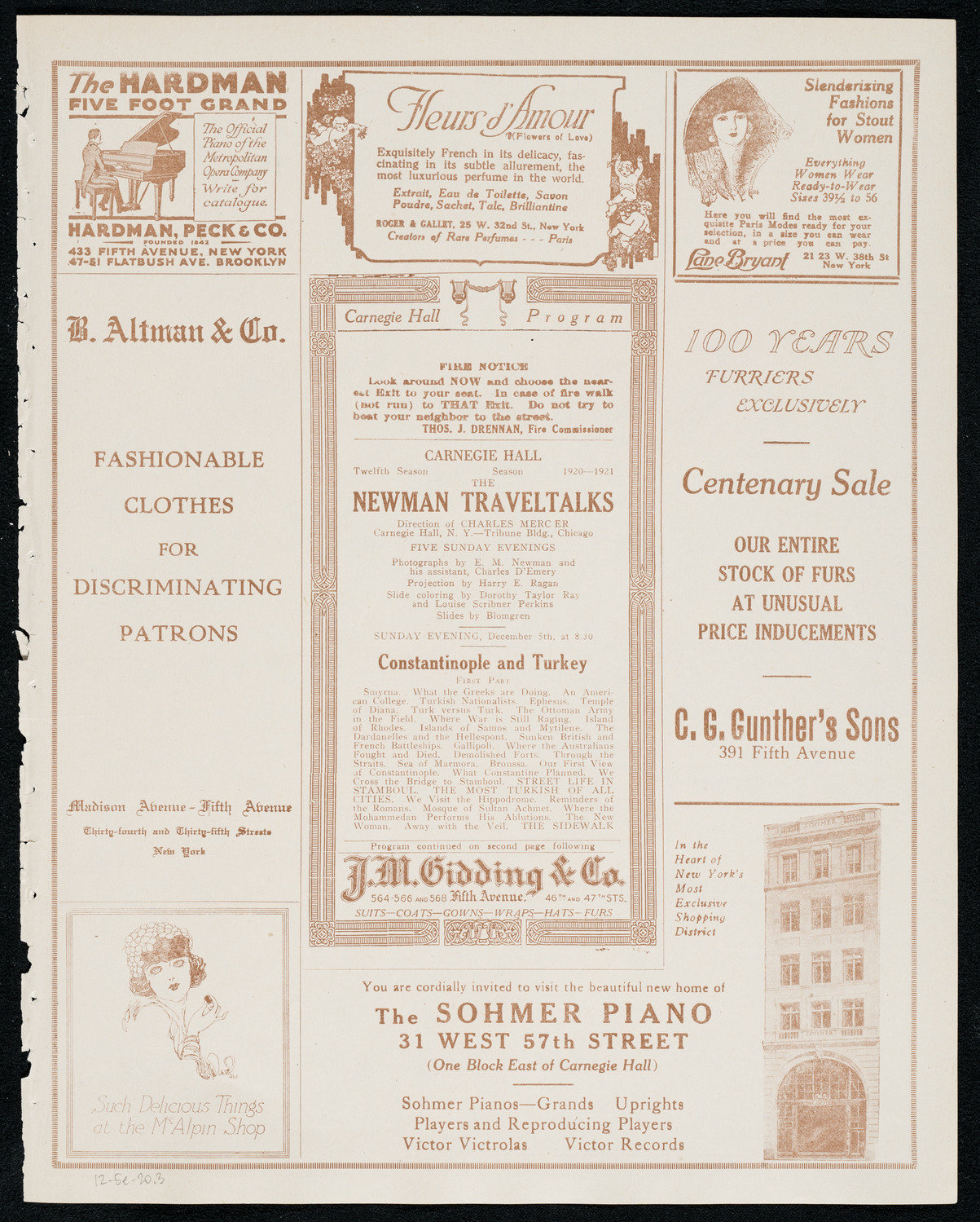 Newman Traveltalks: Constantinople and Turkey, December 5, 1920, program page 5