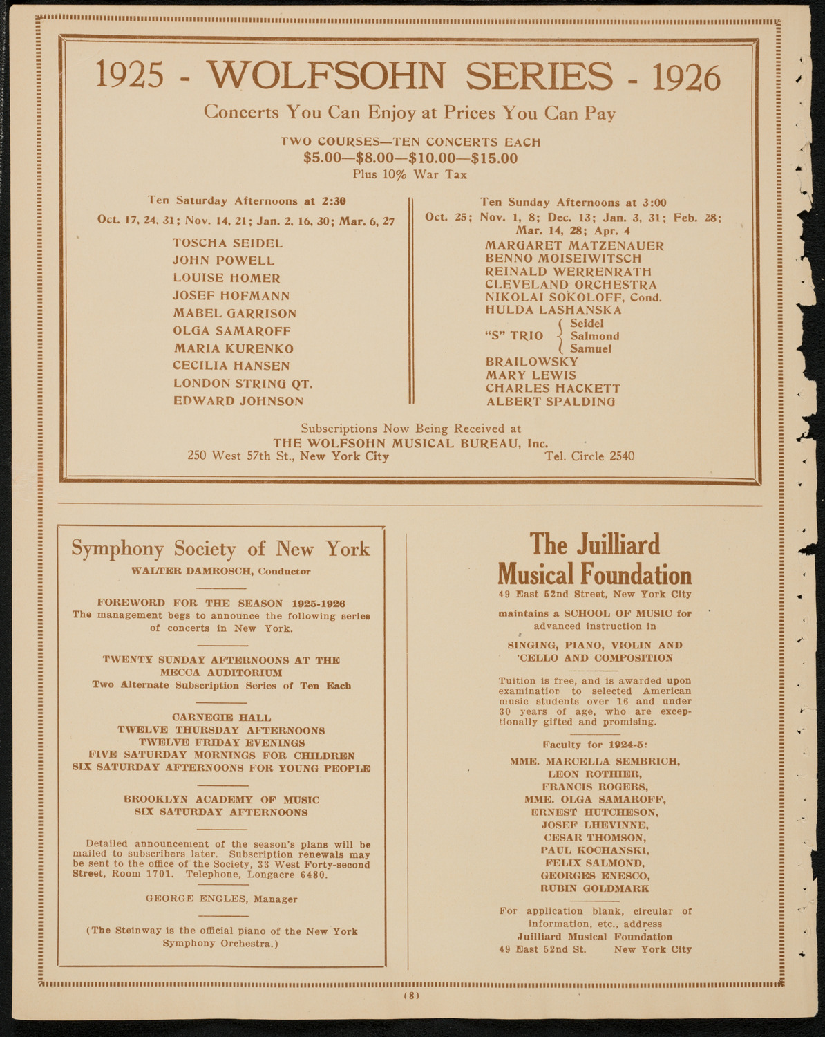 Grand Army of the Republic Memorial Day Exercises, May 30, 1925, program page 8