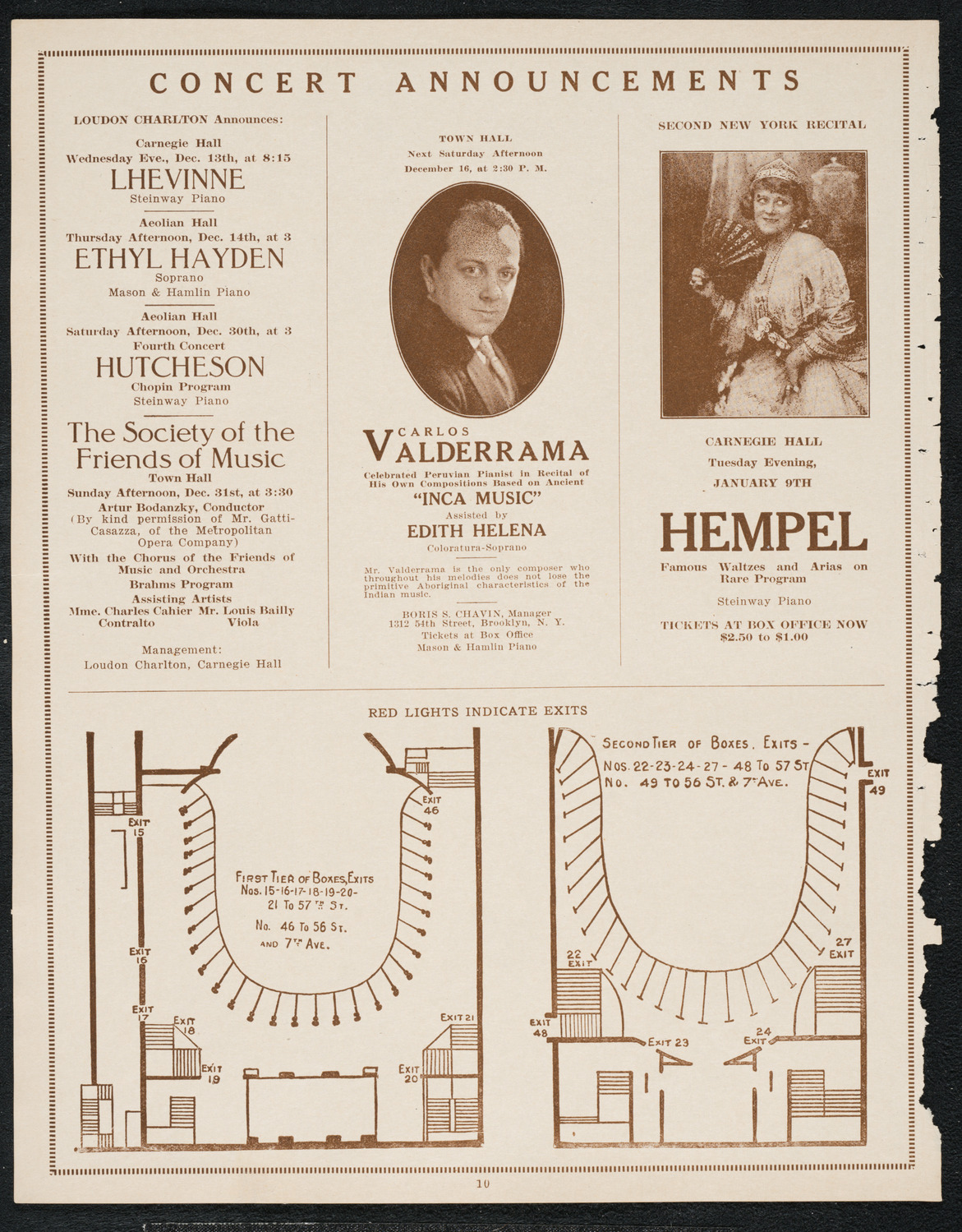 City Symphony Orchestra, December 11, 1922, program page 10