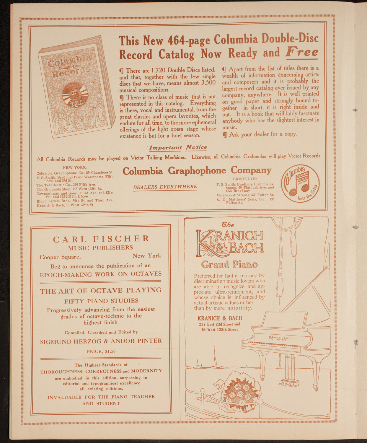 Leonard Borwick, Piano, December 8, 1914, program page 6