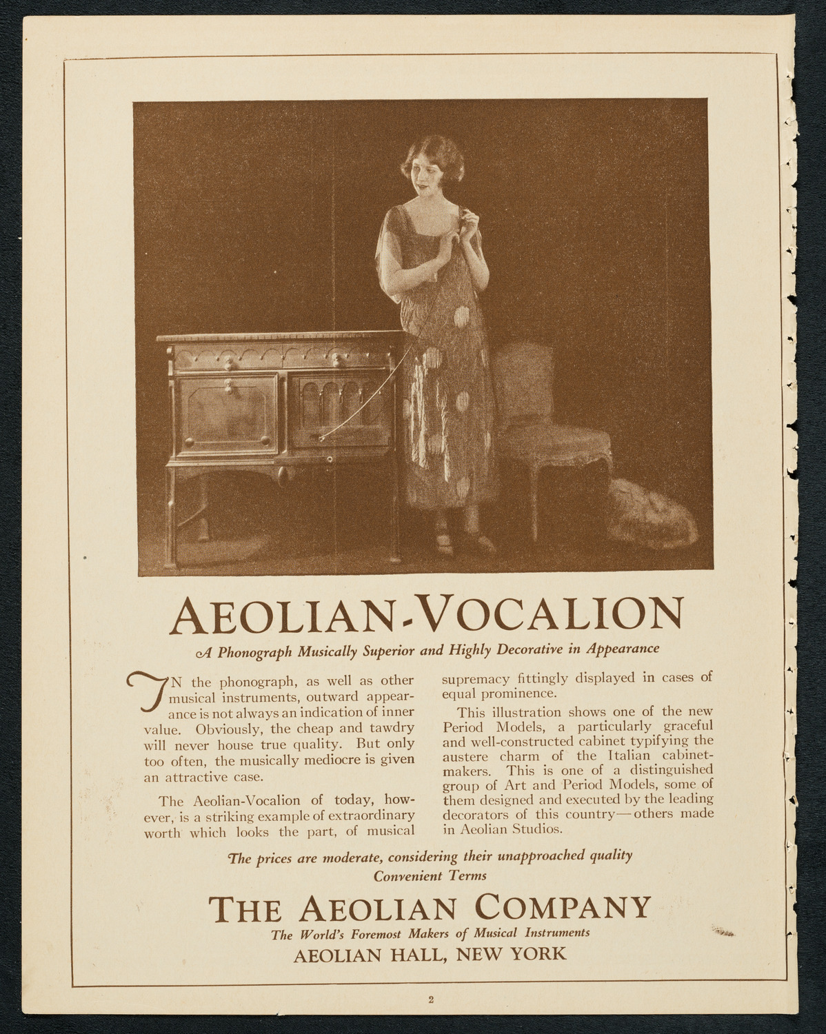 Tito Schipa, Tenor, October 1, 1923, program page 2