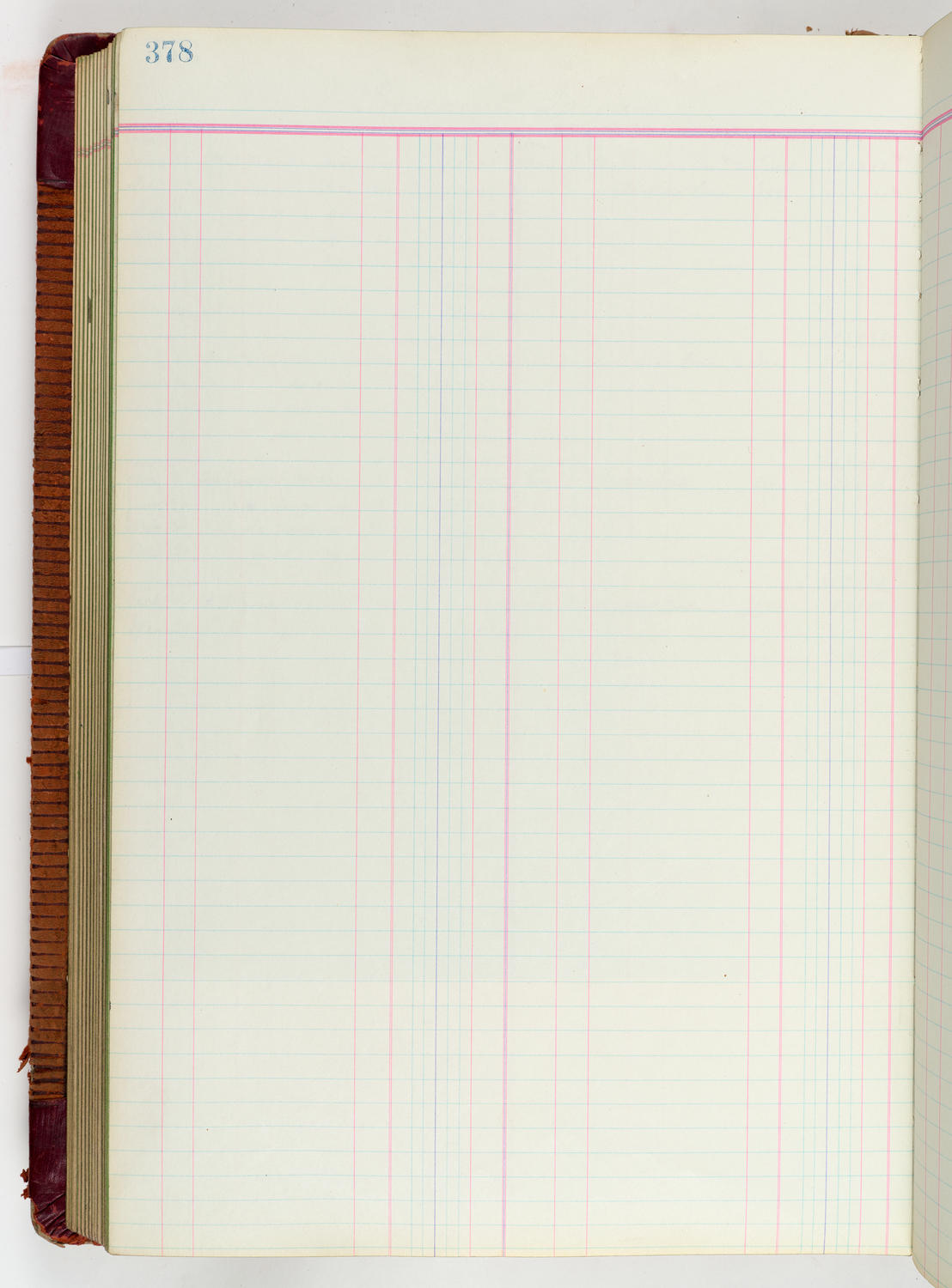 Music Hall Accounting Ledger Journal, volume 6, page 378