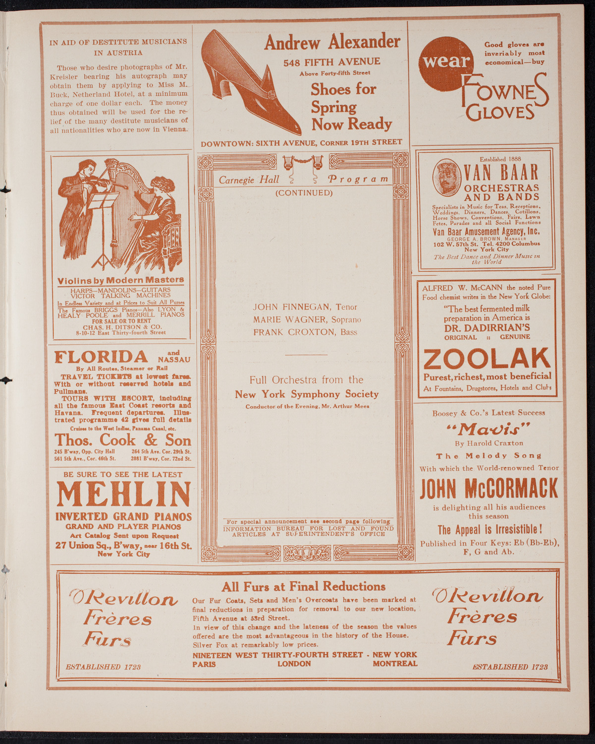 Catholic Oratorio Society, March 26, 1915, program page 7