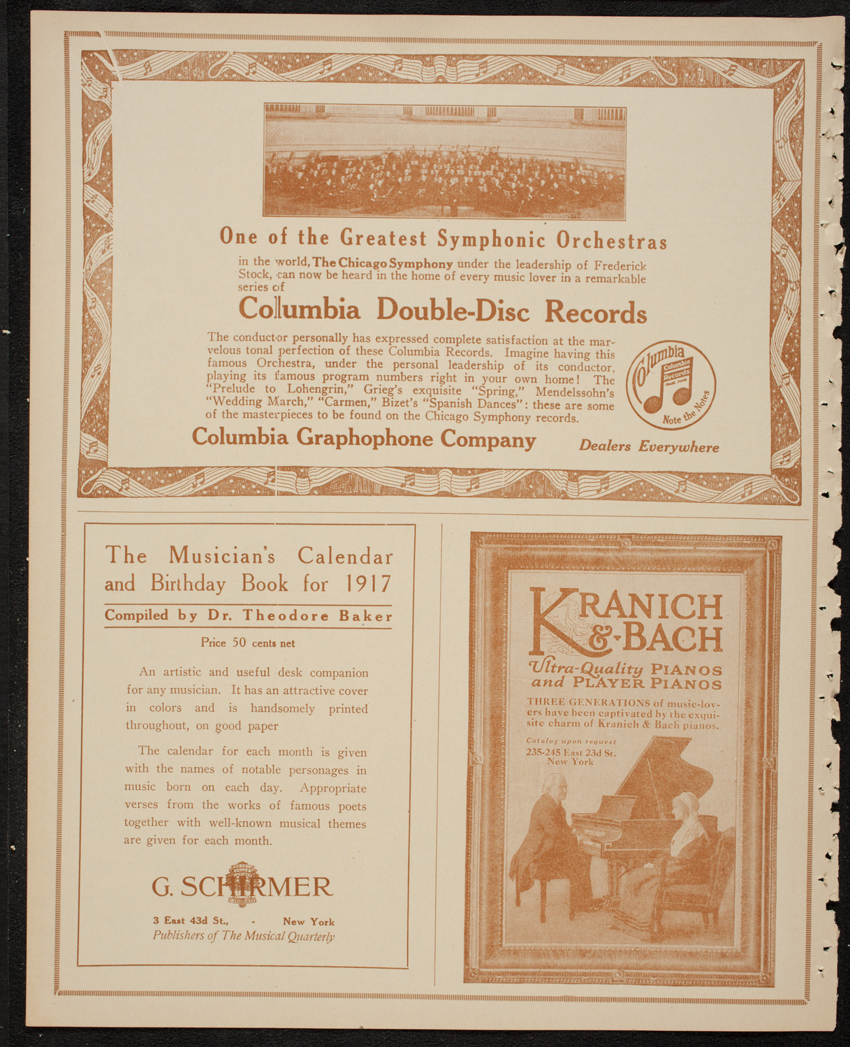 New York Philharmonic, January 26, 1917, program page 6