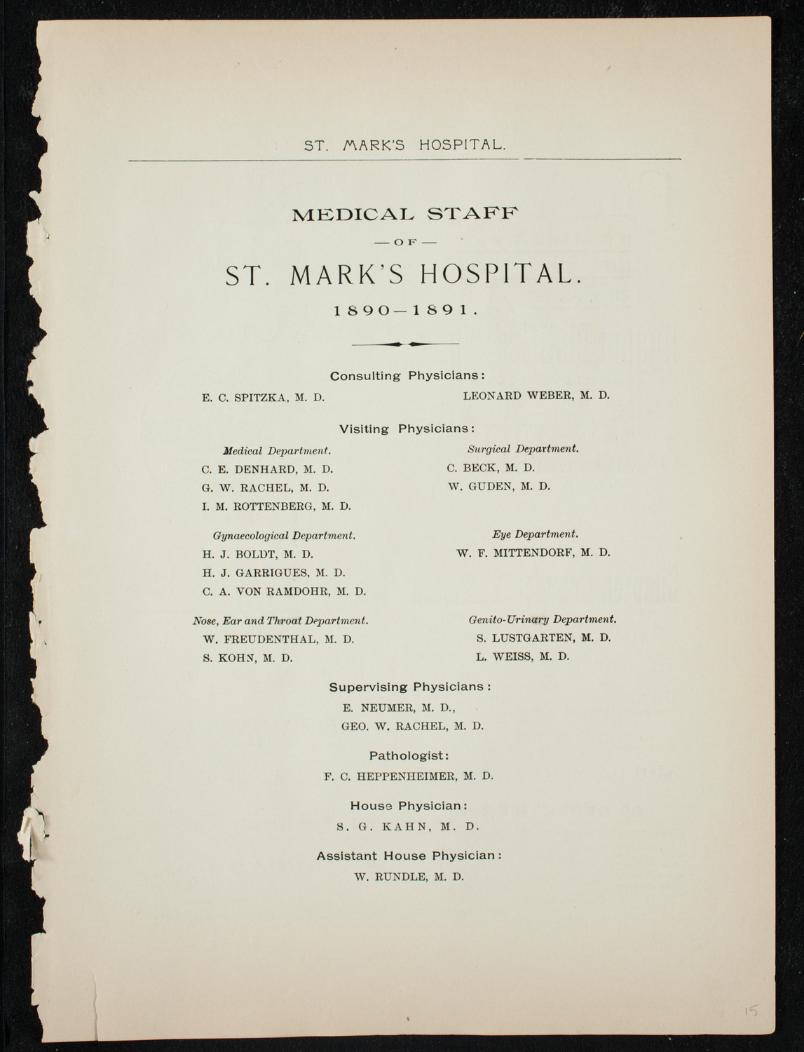 Lecture by Sir Edwin Arnold, November 4, 1891, program page 15