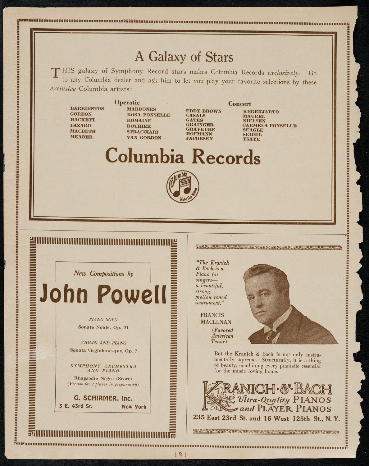 Grand Gala Concert, June 4, 1922, program page 6