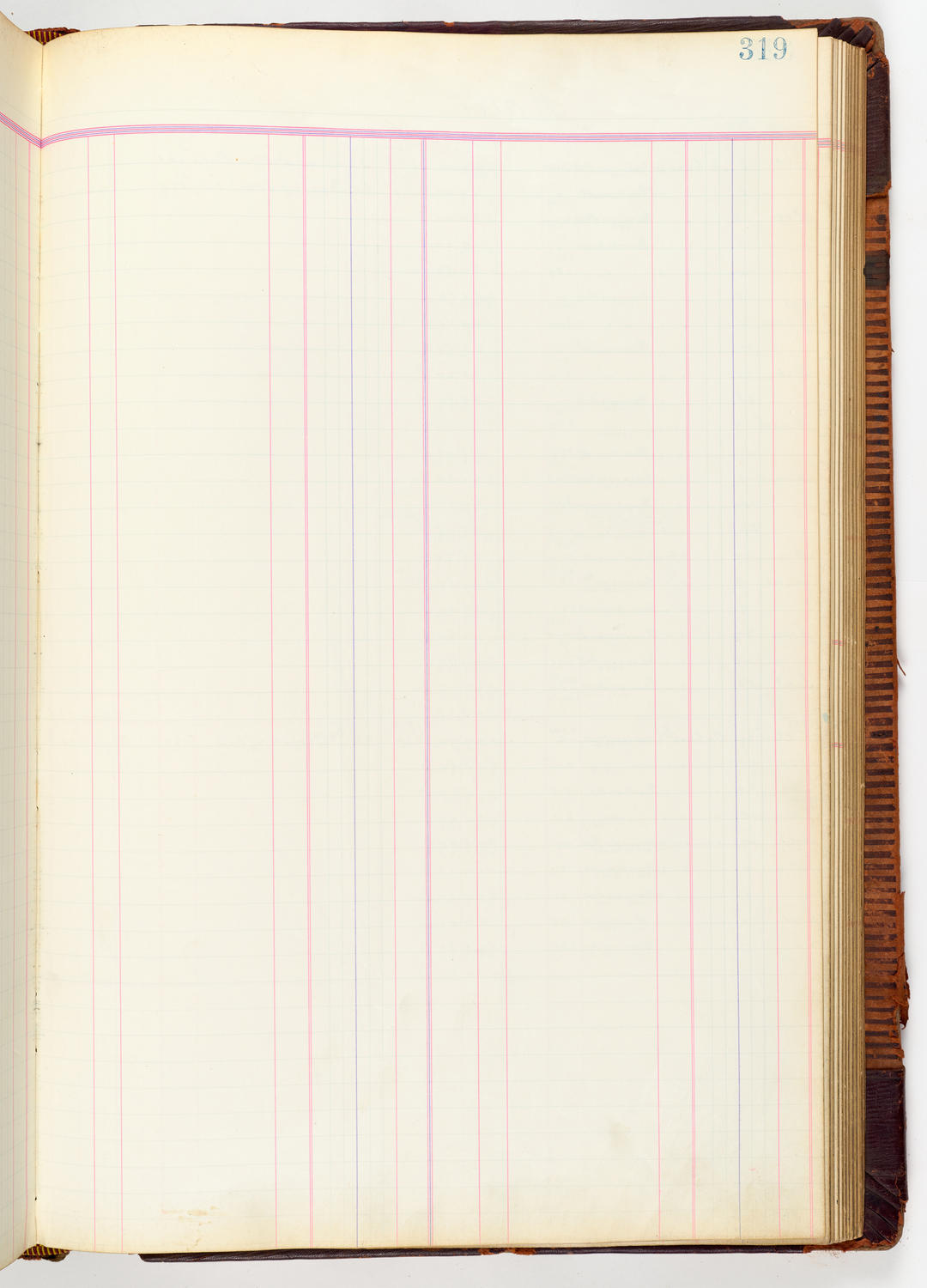 Music Hall Accounting Ledger, volume 3, page 319