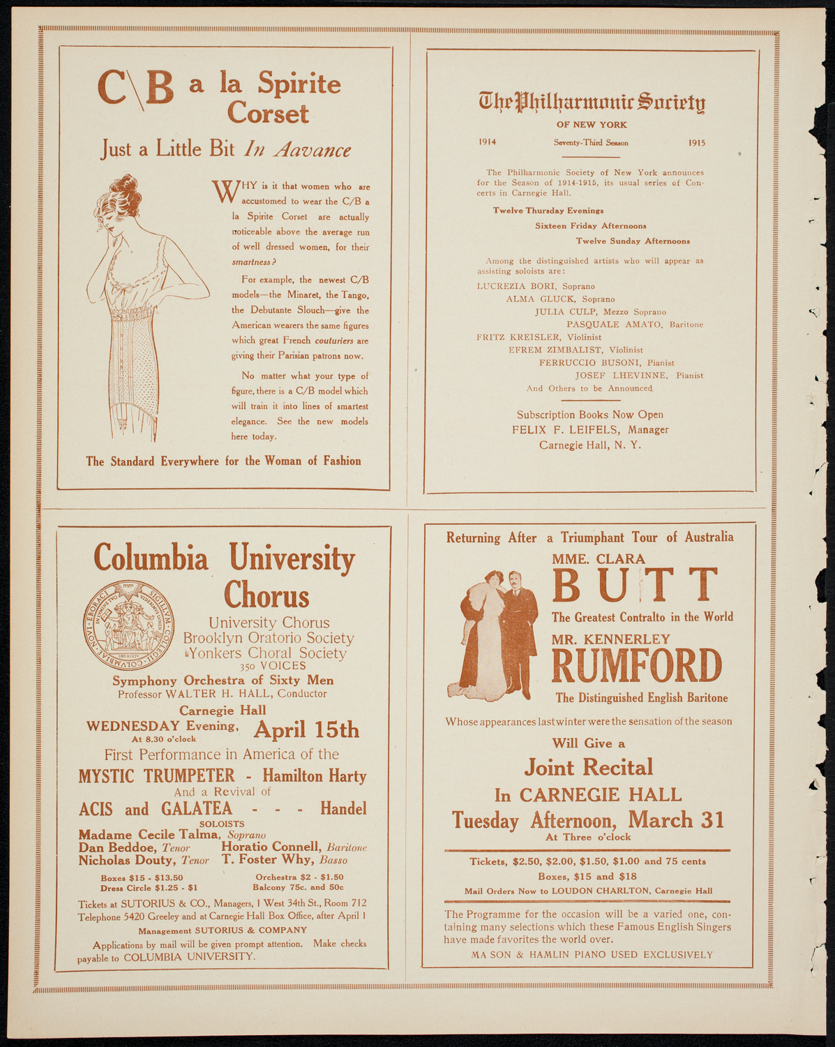 Meeting: United Irish Women of New York, March 23, 1914, program page 8