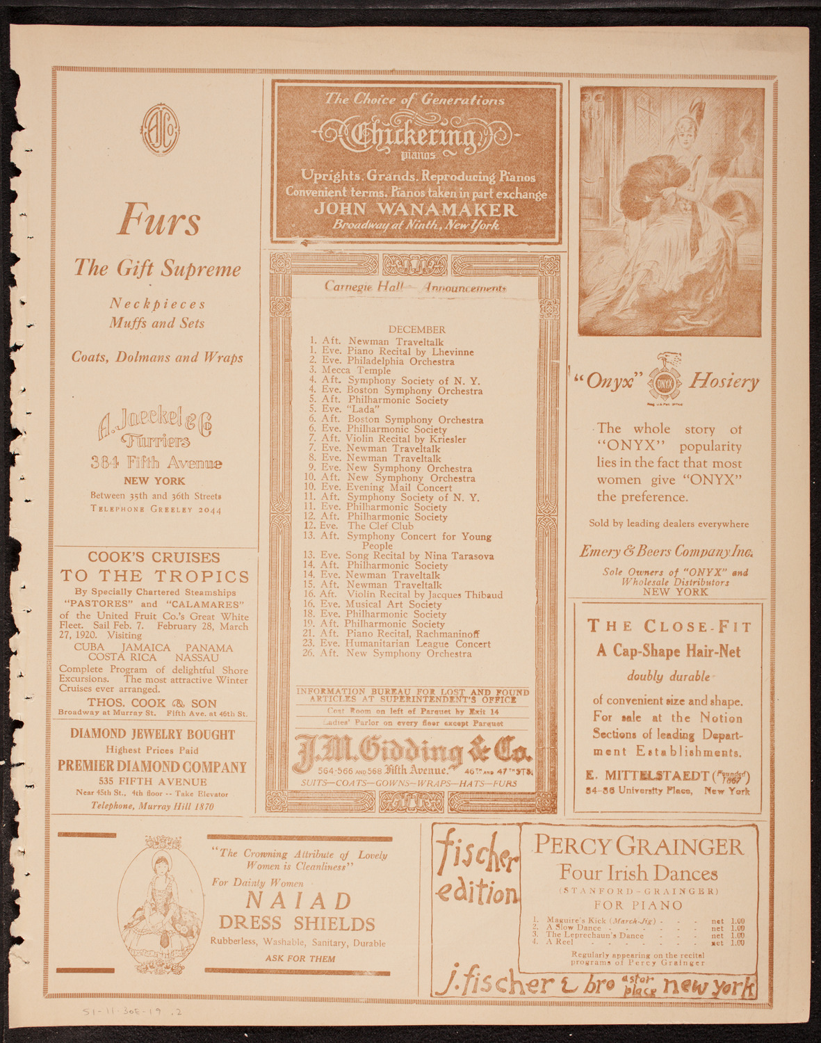 Newman Traveltalks: Belgium, November 30, 1919, program page 3