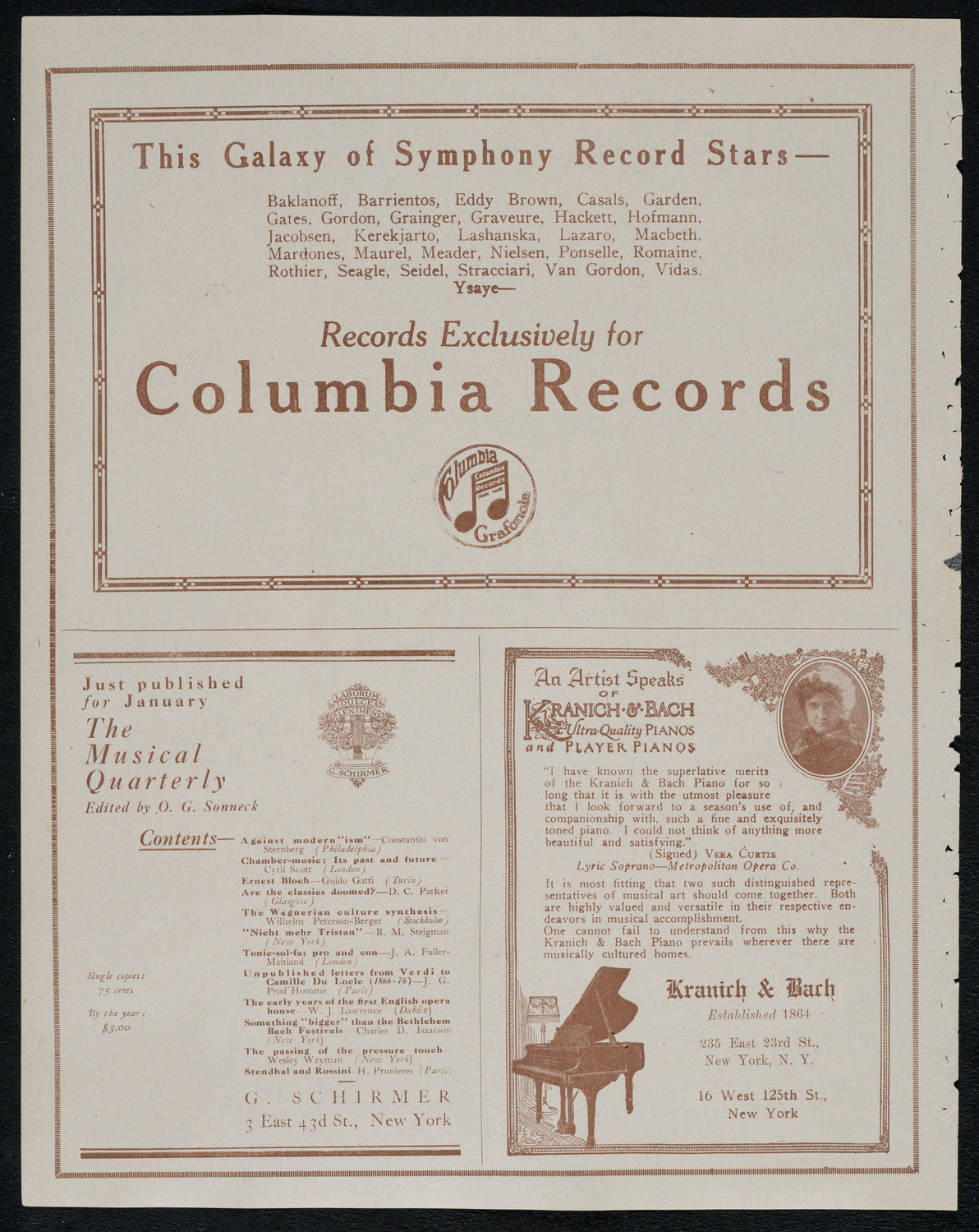 National Symphony Orchestra, February 17, 1921, program page 6