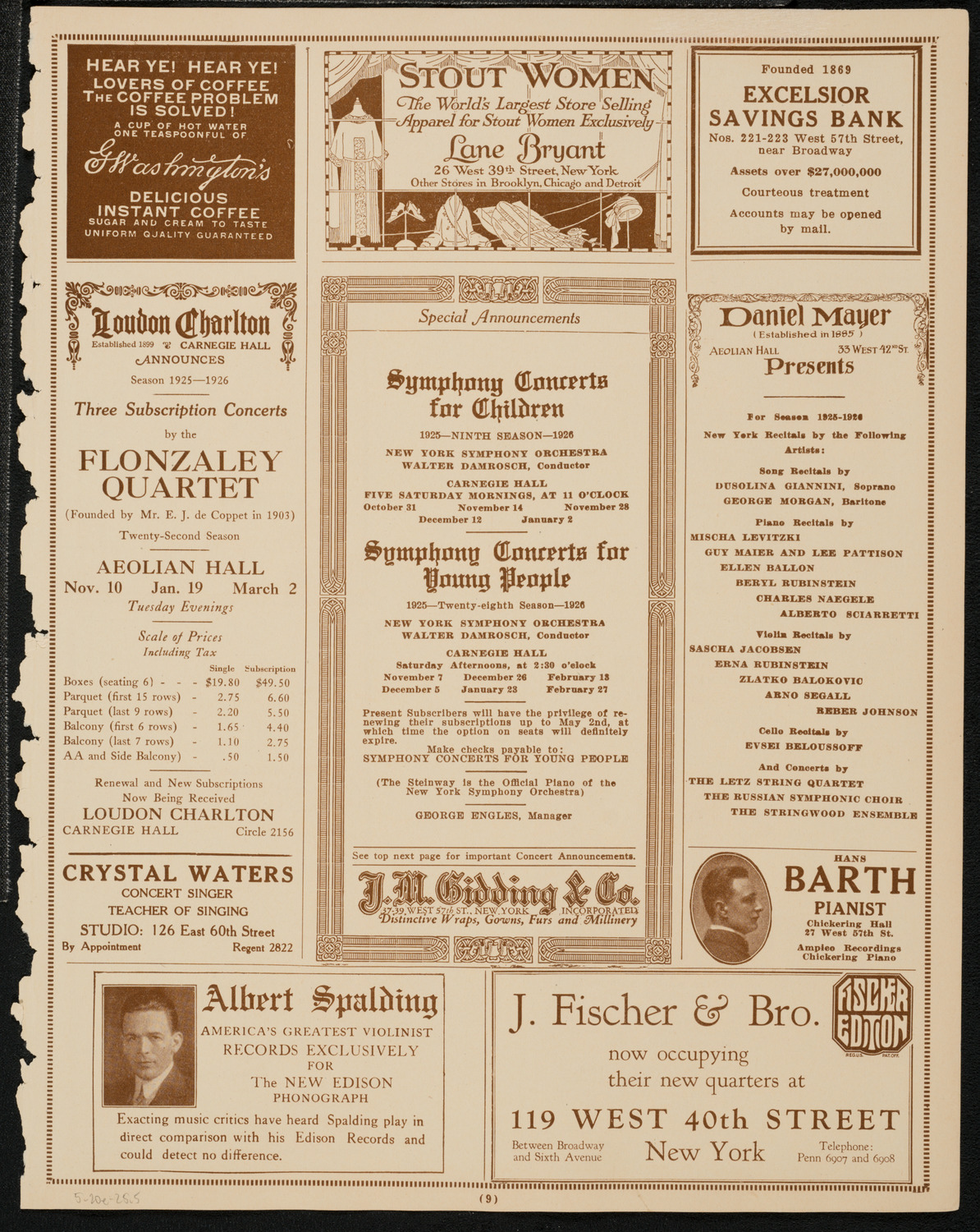 Louise Baylis Dancers, May 20, 1925, program page 9