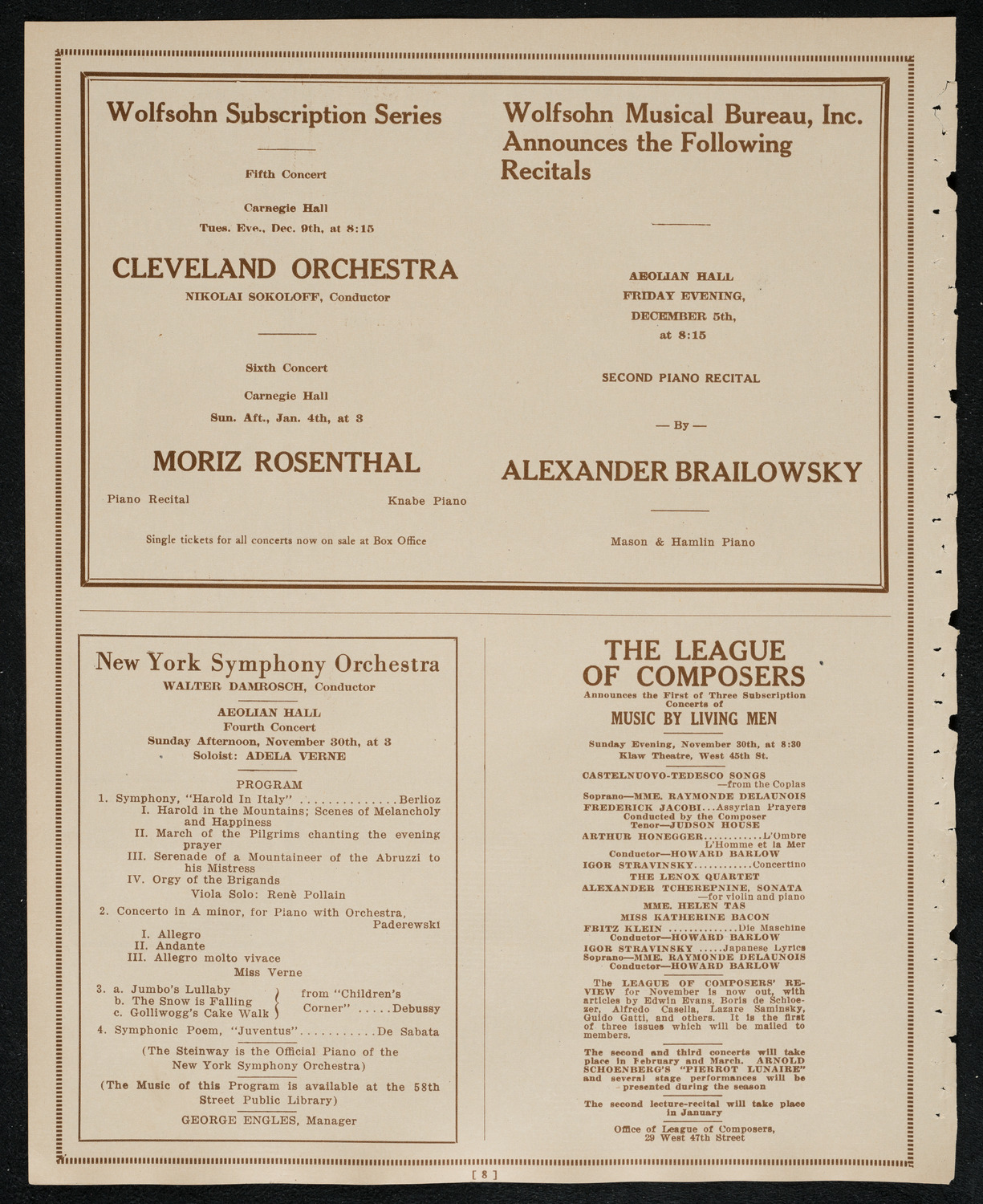 Symphony Concert for Young People, November 29, 1924, program page 8