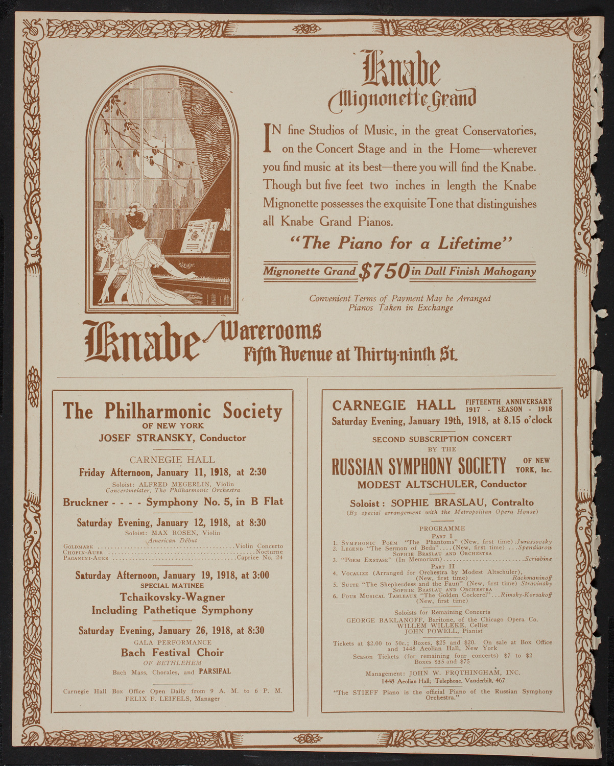 Lecture by Charles Upson Clark, January 7, 1918, program page 12